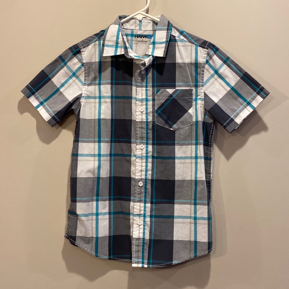 Tony Hawk medium boys button down short-sleeve shirt